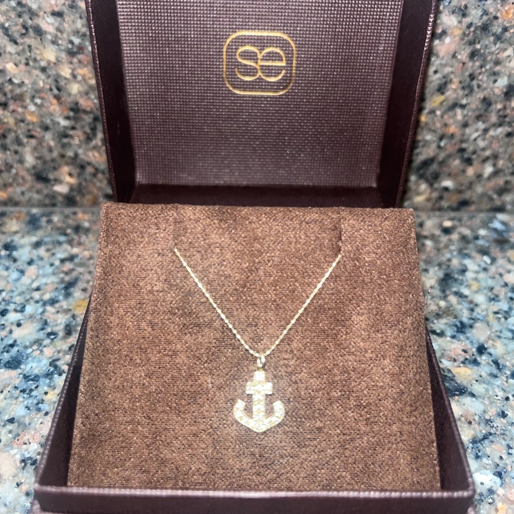 Sydney Evan 14k Gold & Diamond Anchor Charm
